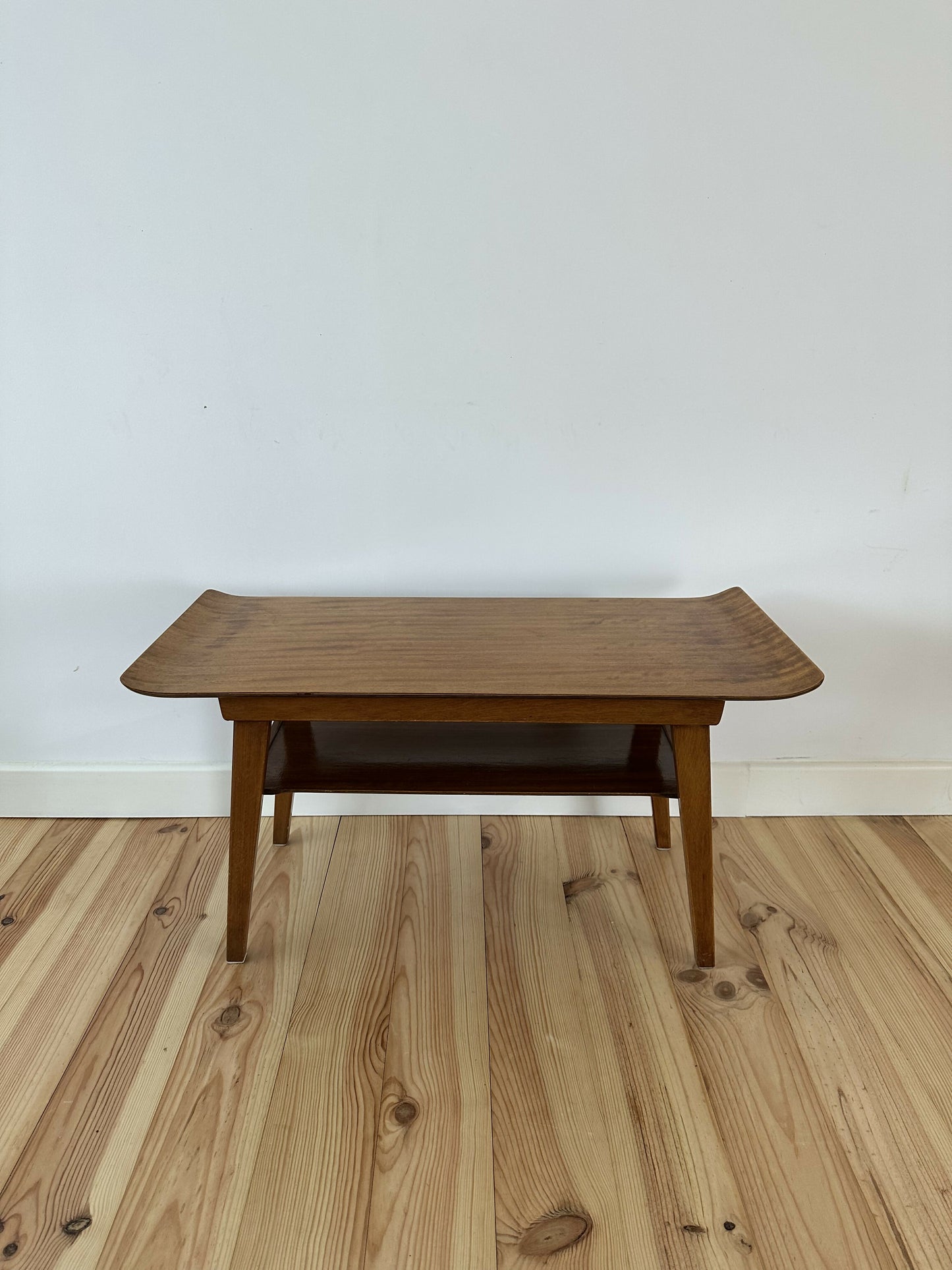 Horatio Myer & Co Bentwood Sleigh Teak And Beech Frame Mid Century Coffee Table