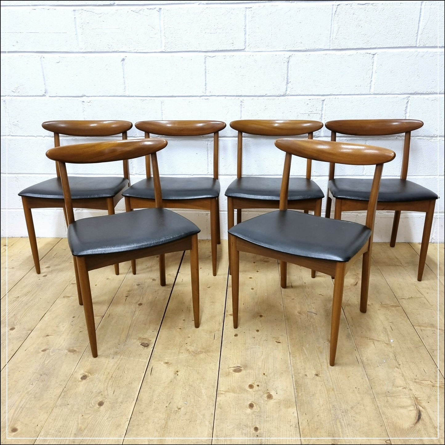 vintage dining chairs X6 ONLY teak Greaves & Thomas danish design mid century