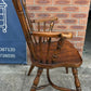 Antique Style Oak & Elm Comb Back Windsor Chair Crinoline Stretcher Armchair