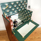 Art Deco Cocktail Cabinet | Green & Gold | Restored Vintage Drinks Cabinet
