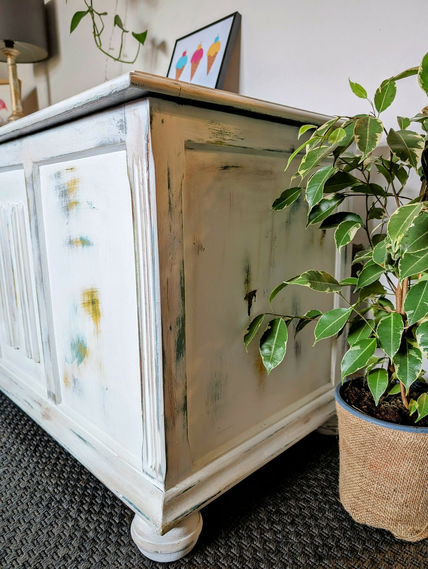 Vintage wooden storage box