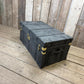 charcoal grey mock crocodile reception trunk