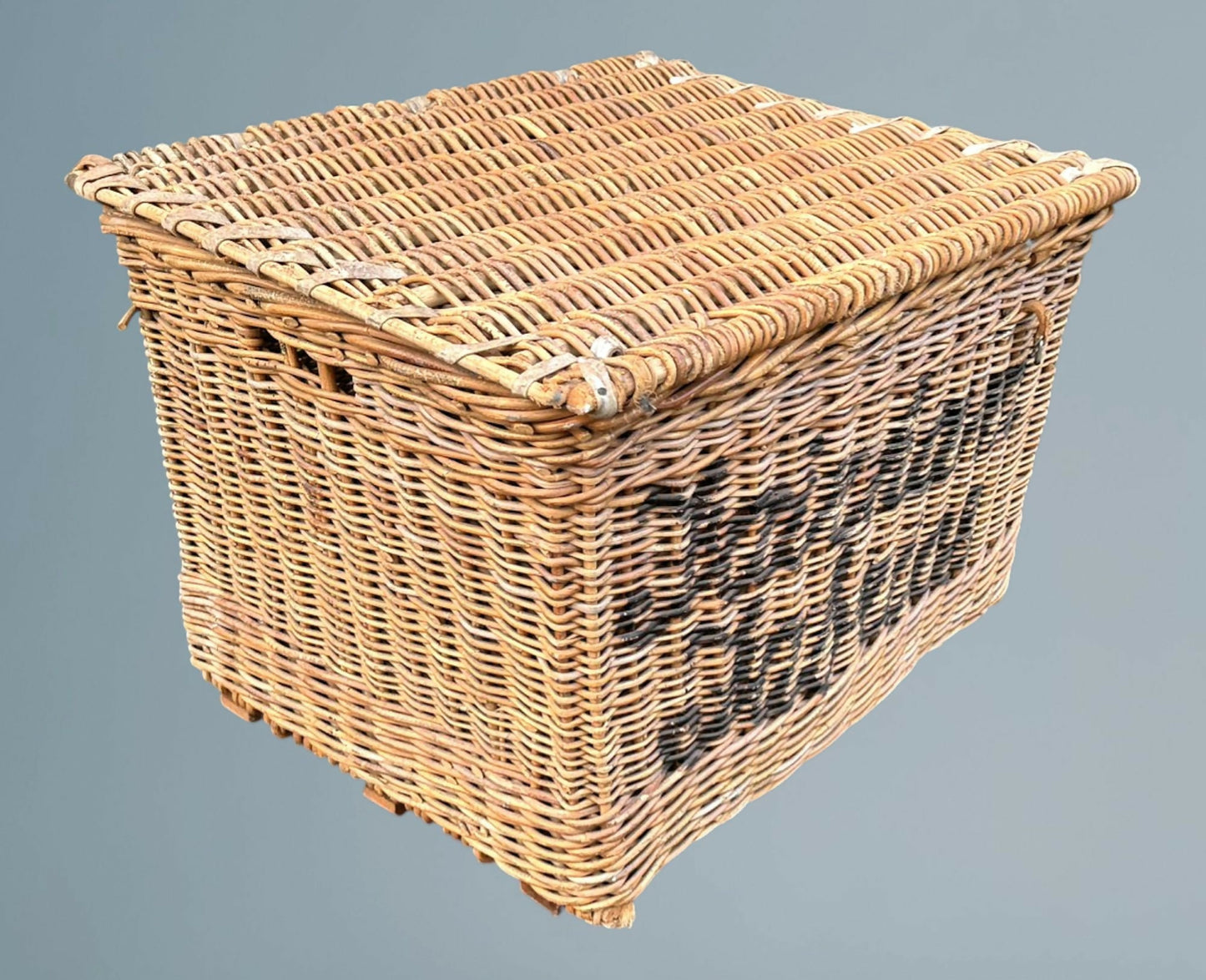 A Large Antique Wicker Log Basket