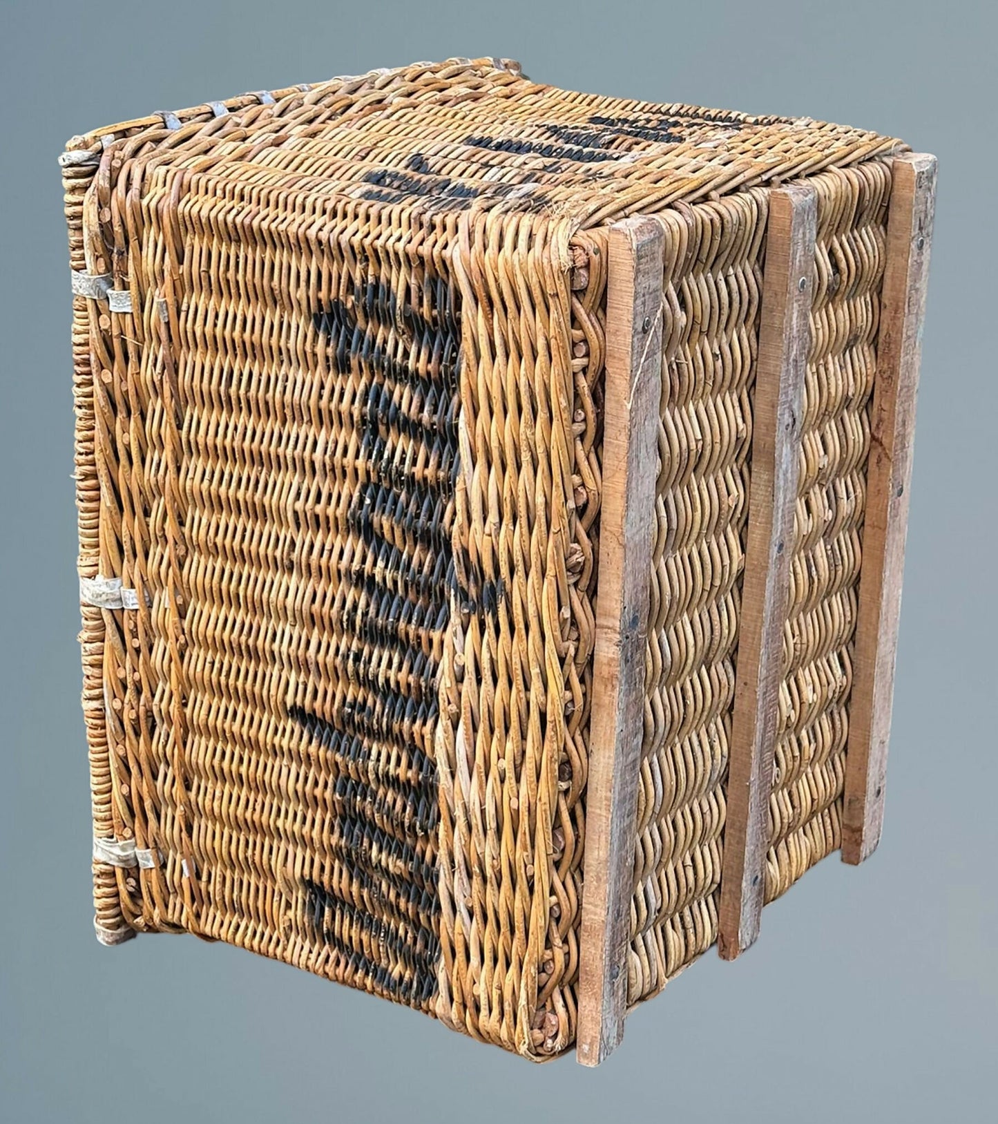 Large Antique Wicker Log Basket