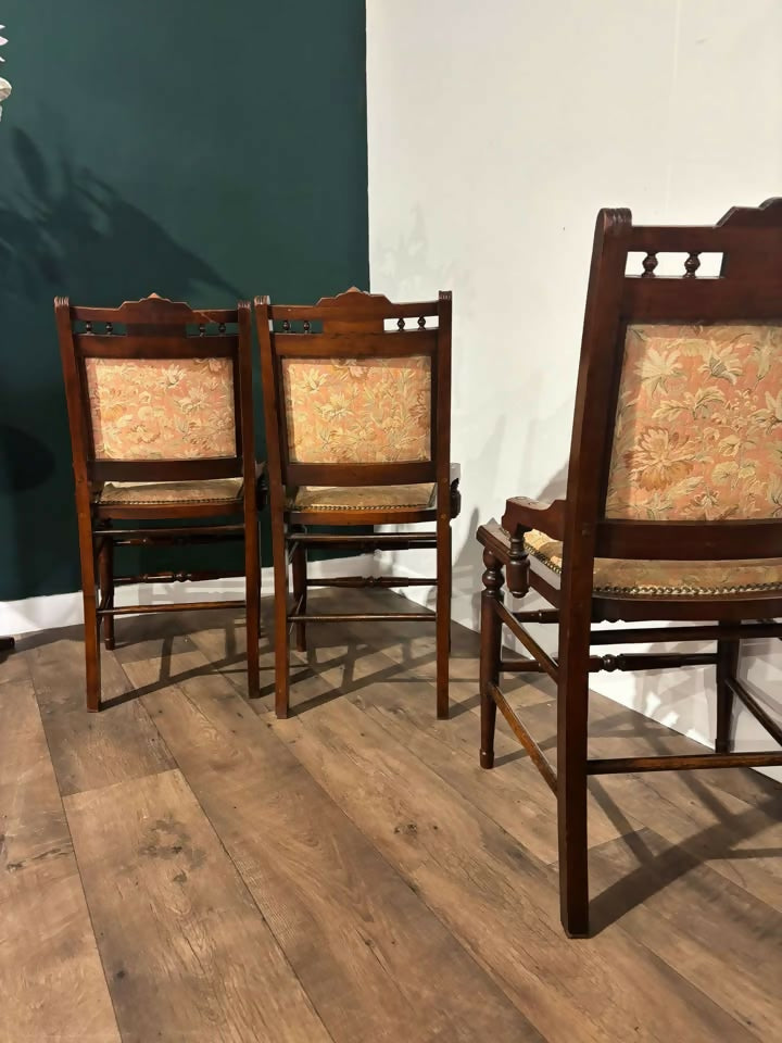 Set of 4 Edwardian Mahogany Dining Chairs. Early 1900s0