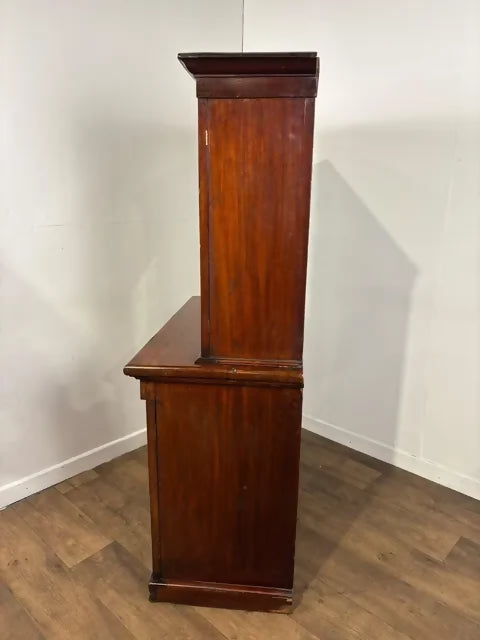 Late Victorian Mahogany Glazed Bookcase