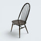 4 Ercol Dining Chairs Quaker Bow Back Retro Vintage Dark Finish FREE UK Delivery