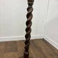 Vintage Barley Twist Standard Lamp with Handmade Feather Shade