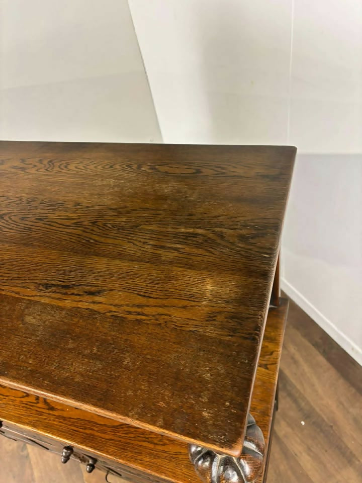 Vintage Old Charm Style Oak Court Cupboard