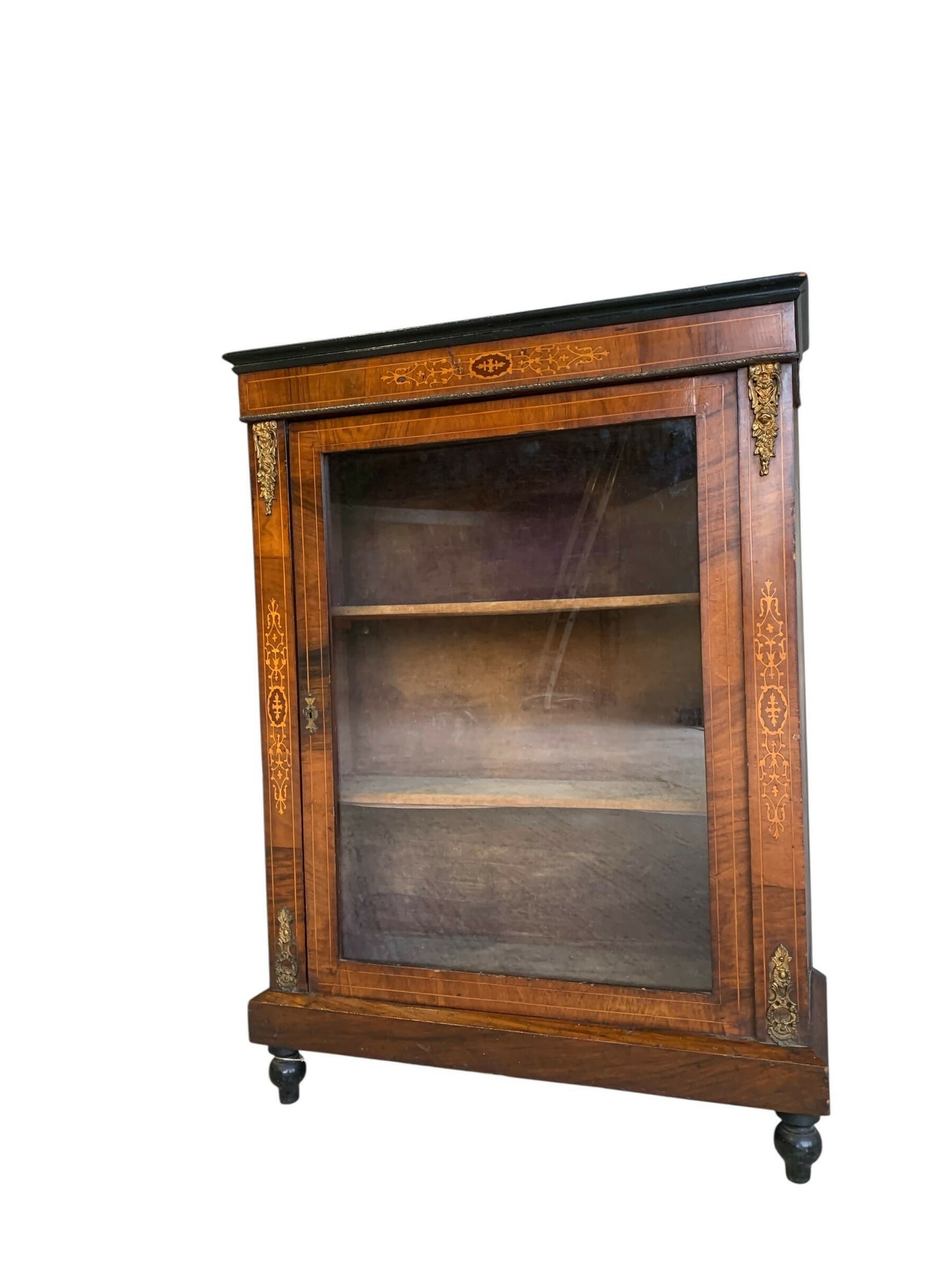 Antique Walnut 19th C Pier Cabinet