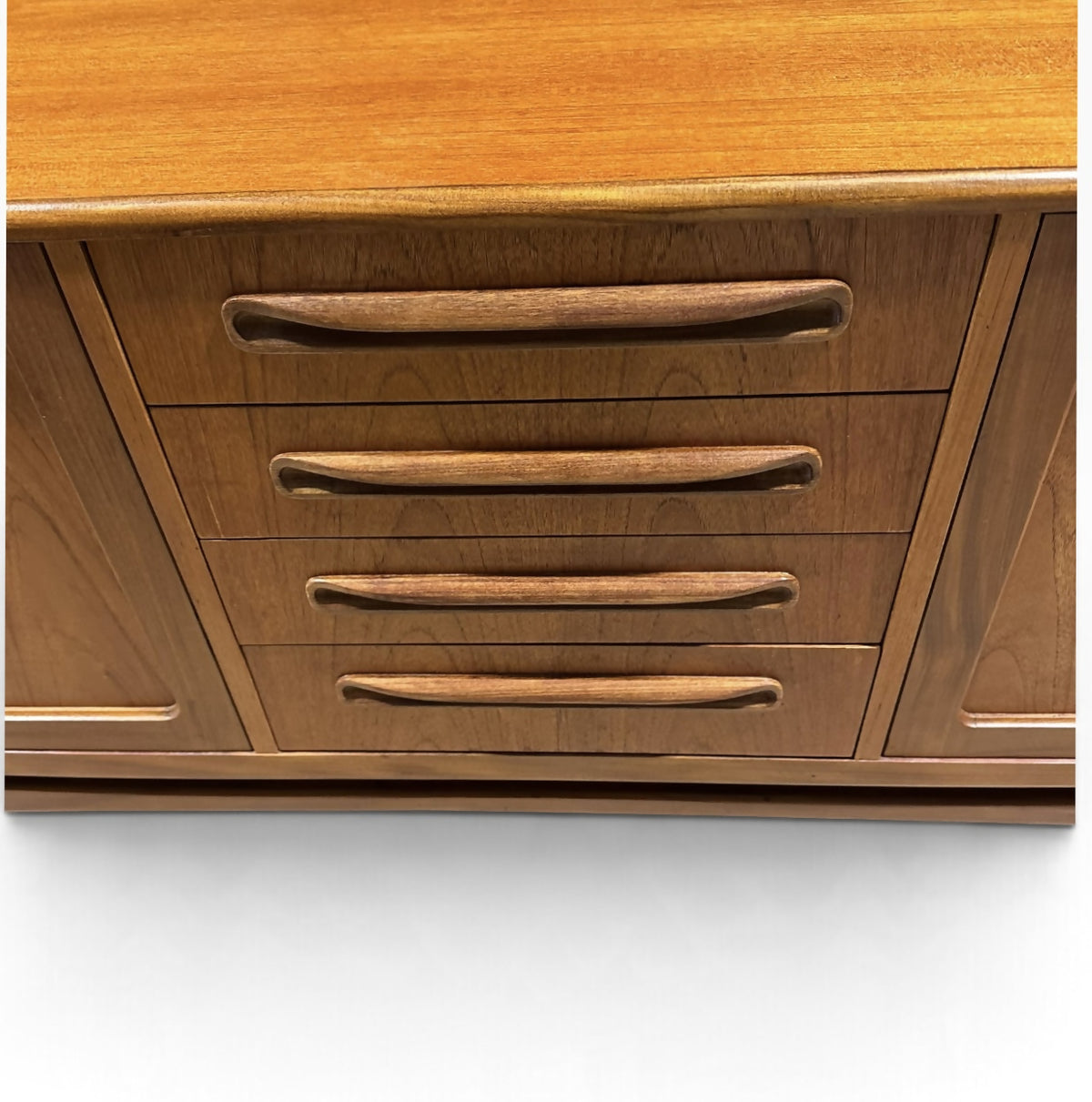 Mid century Teak G Plan longboy sideboard designed by V.B. Wilkins.