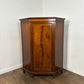 Edwardian Flame Mahogany Inlaid Freestanding Corner Cabinet