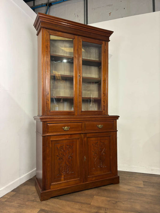 Edwardian Mahogany Glazed Bookcase