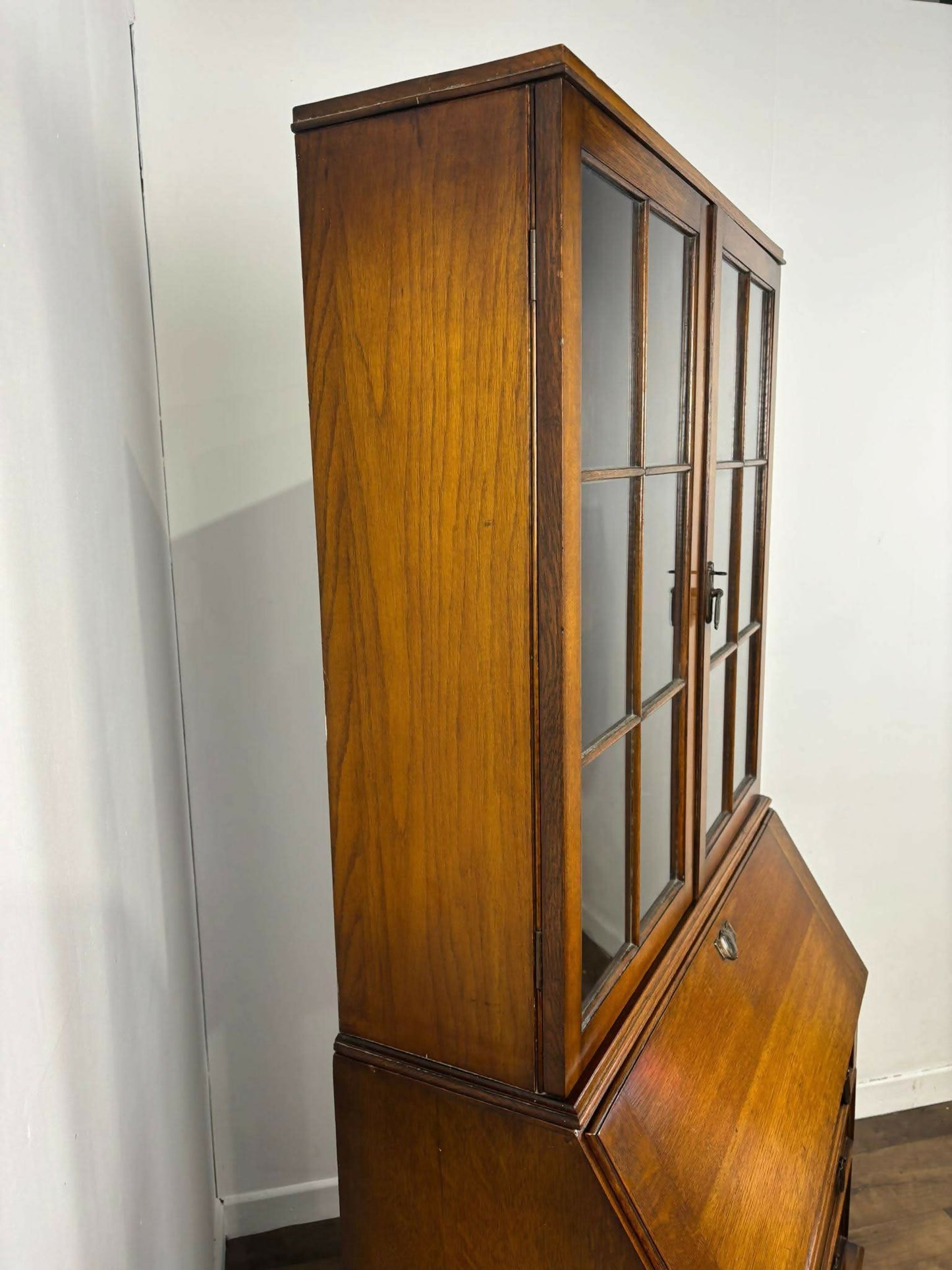 Vintage Oak Bureau Bookcase