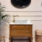W79.3mm Oak Vintage Bathroom Vanity Unit With Sink
