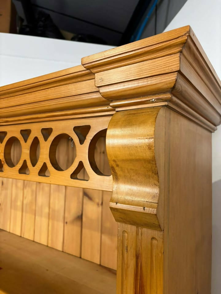 Contemporary Style Large Pine Open Bookcase