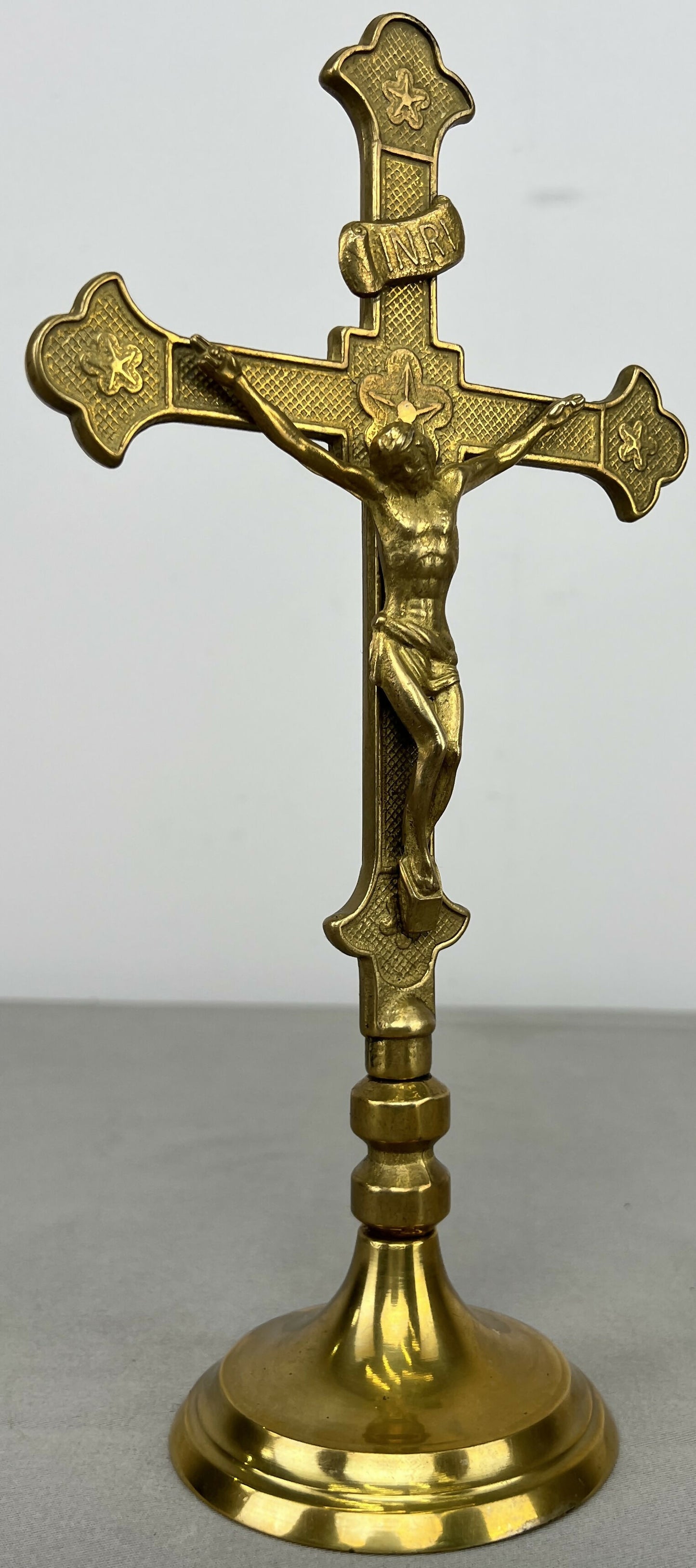 Crucifix Vintage French Style Jesus Christ Standing Religious Cross LOT 6427