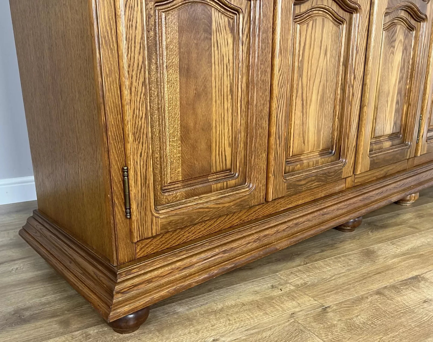 Wardrobe Vintage French Style Five Door Carved Large Storage Armoire LOT 4987