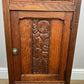 Bedside Table Antique French Style Oak Carved Marble Top Cabinet LOT 6574