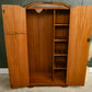 Art Deco Style Walnut Gentlemans Wardrobe - 1960s