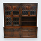 Old Charm Large Wall Unit Display Cabinet Bookcase Tudor Brown FREE UK Delivery
