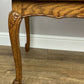 Coffee Table Vintage French Style Oak Carved Glass Top Side Table LOT 6310