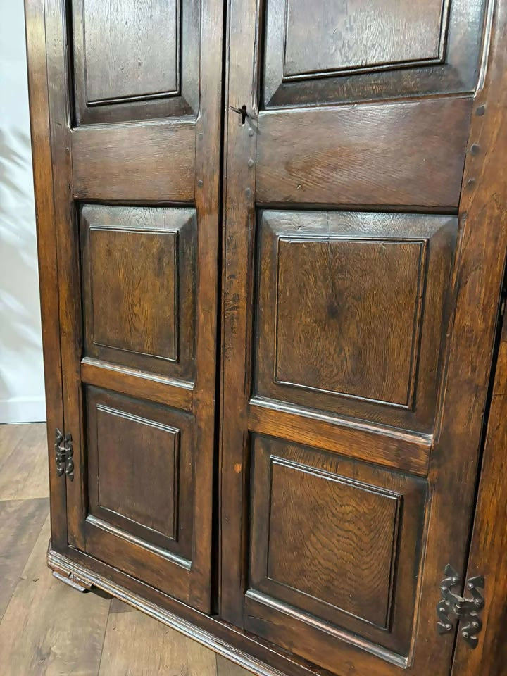 George III Oak Freestanding Corner Cupboard