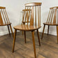 Set of Four Rodanski Mid Century Danish Style Stick-Back Dining Chairs