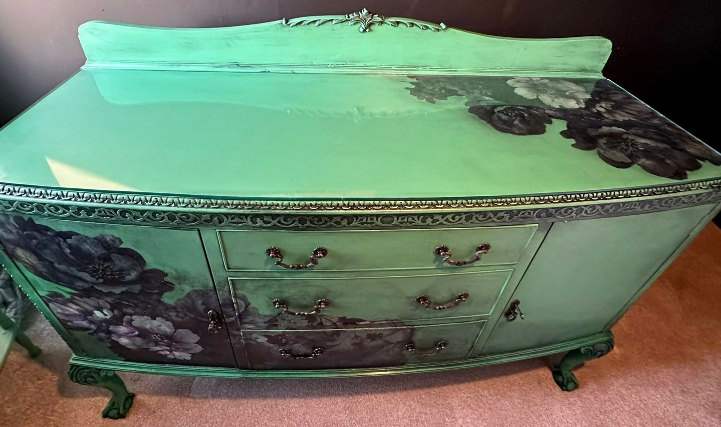 Vintage Green Sideboard