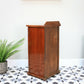Antique Bedside Cabinet Pot Cupboard Late Victorian Mahogany and Burr Walnut