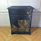 Vintage Stag minstrel 7 drawers tallboy, navy blue chest of drawers mid century modern dresser