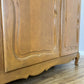 Wardrobe Vintage French Louis XVI Style Oak Triple Door Carved Armoire LOT 6467