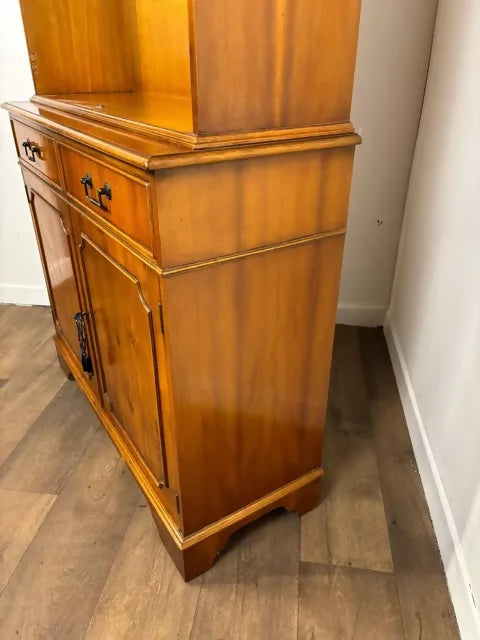 Reproduction Yew Wood Bookcase