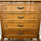 Chest of Drawers Vintage French Louis Oak 4 Drawers Carved Cabinet LOT 6299