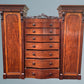 A Good Large Figured Mahogany Compactum Wardrobe