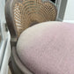 Vintage Cocktail/ Dresser Chair Upholstered Pink Ombre Linen