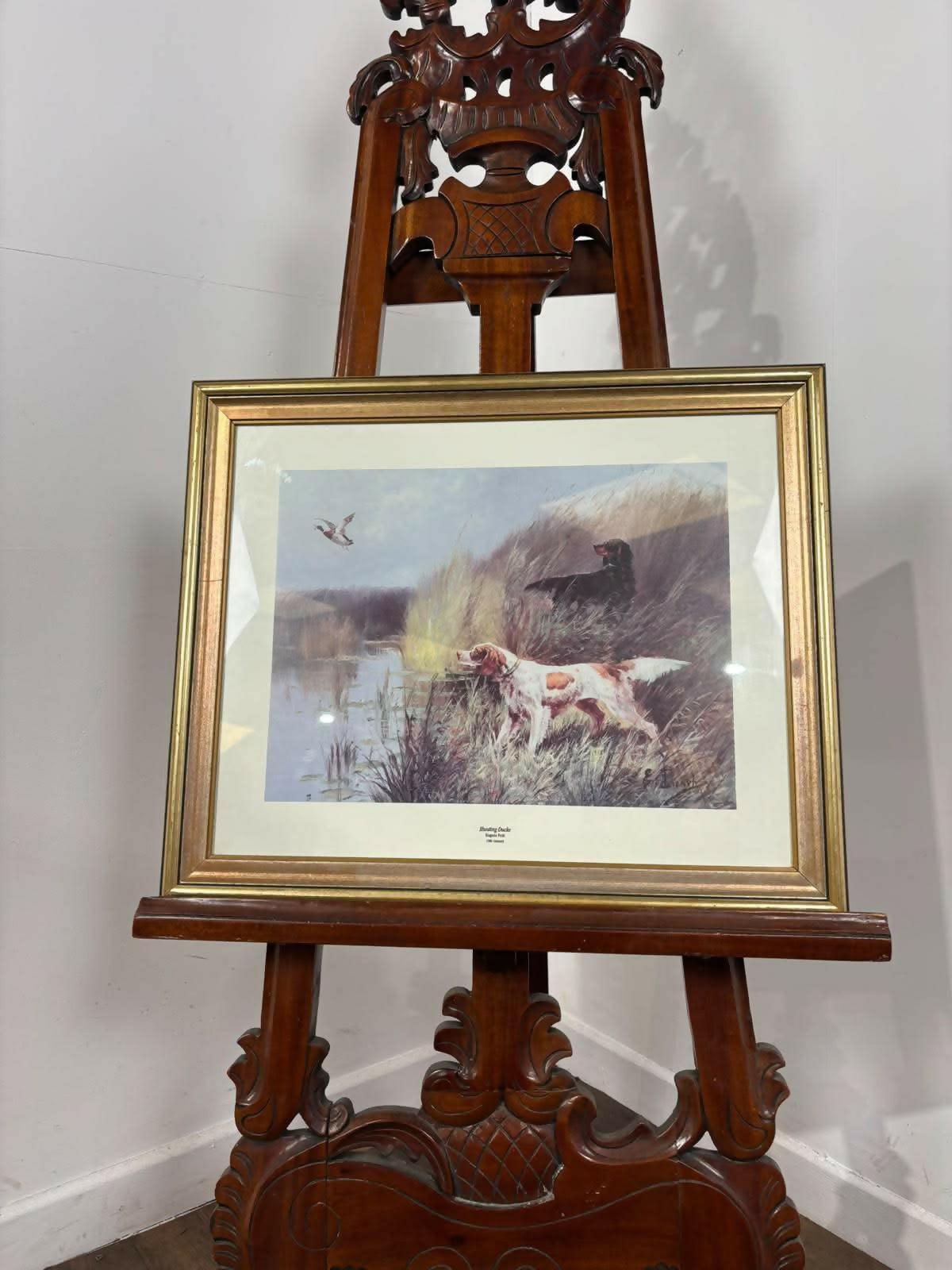 Framed “Hunting Ducks” After Eugène Petit – Country Sporting Print
