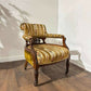 Edwardian Upholstered Walnut Tub Chair