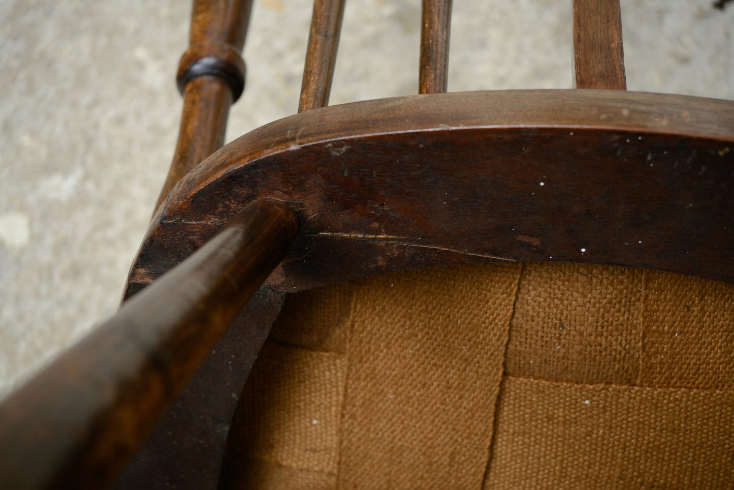 4 Edwardian Stick Splat Back Chairs with Dusky Pink Seats - SKU 208
