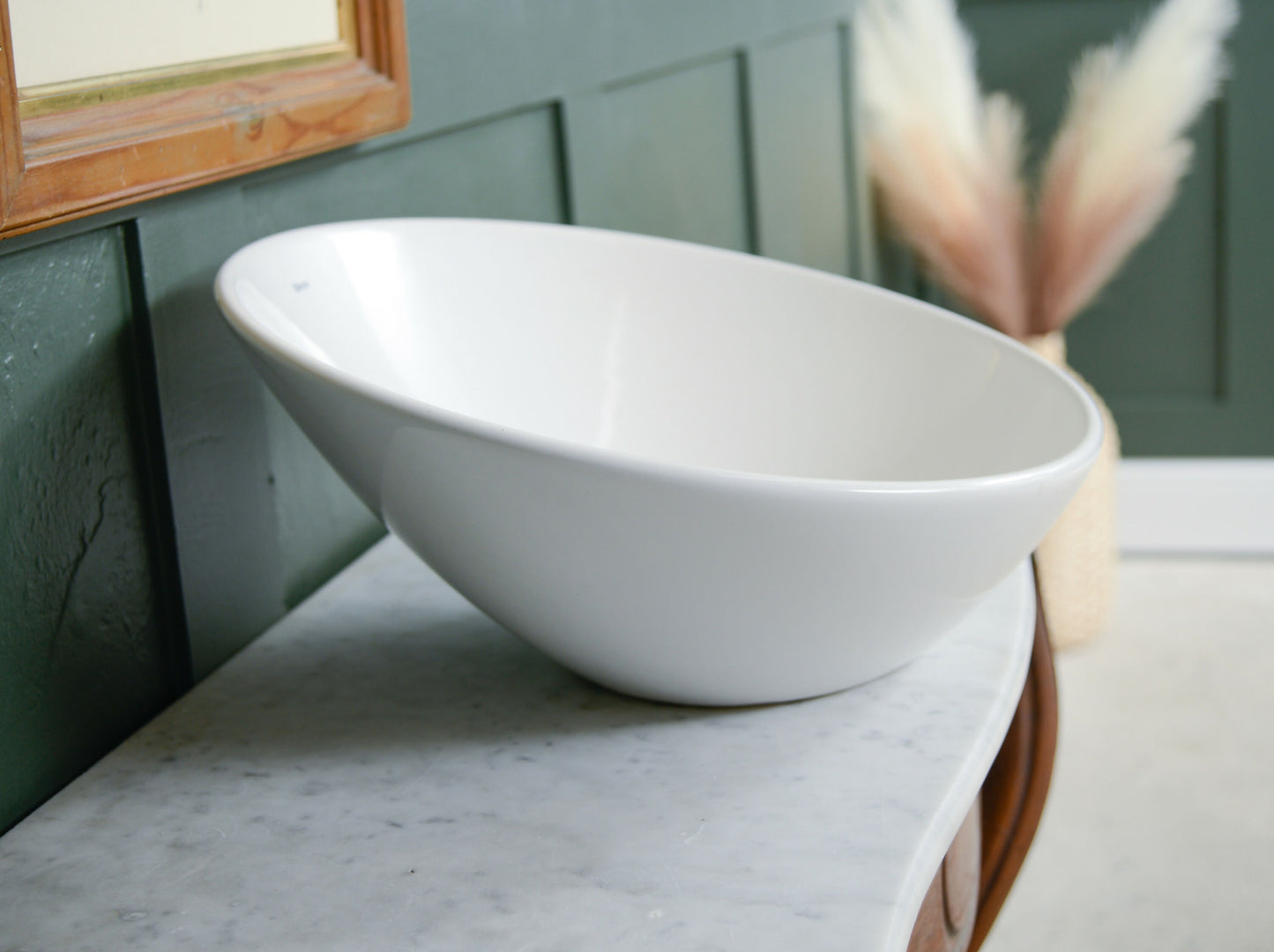 Antique Mahogany Marble Bathroom Vanity Unit with Sink - SKU 197