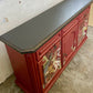 Sideboard Red Floral Decorated