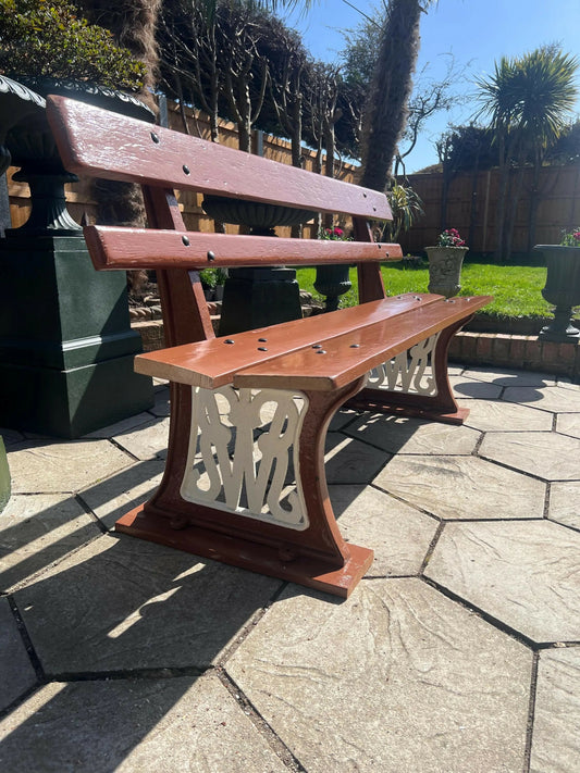 Original GWR Vintage Platform Bench – Vintage Railway Seating 178cm