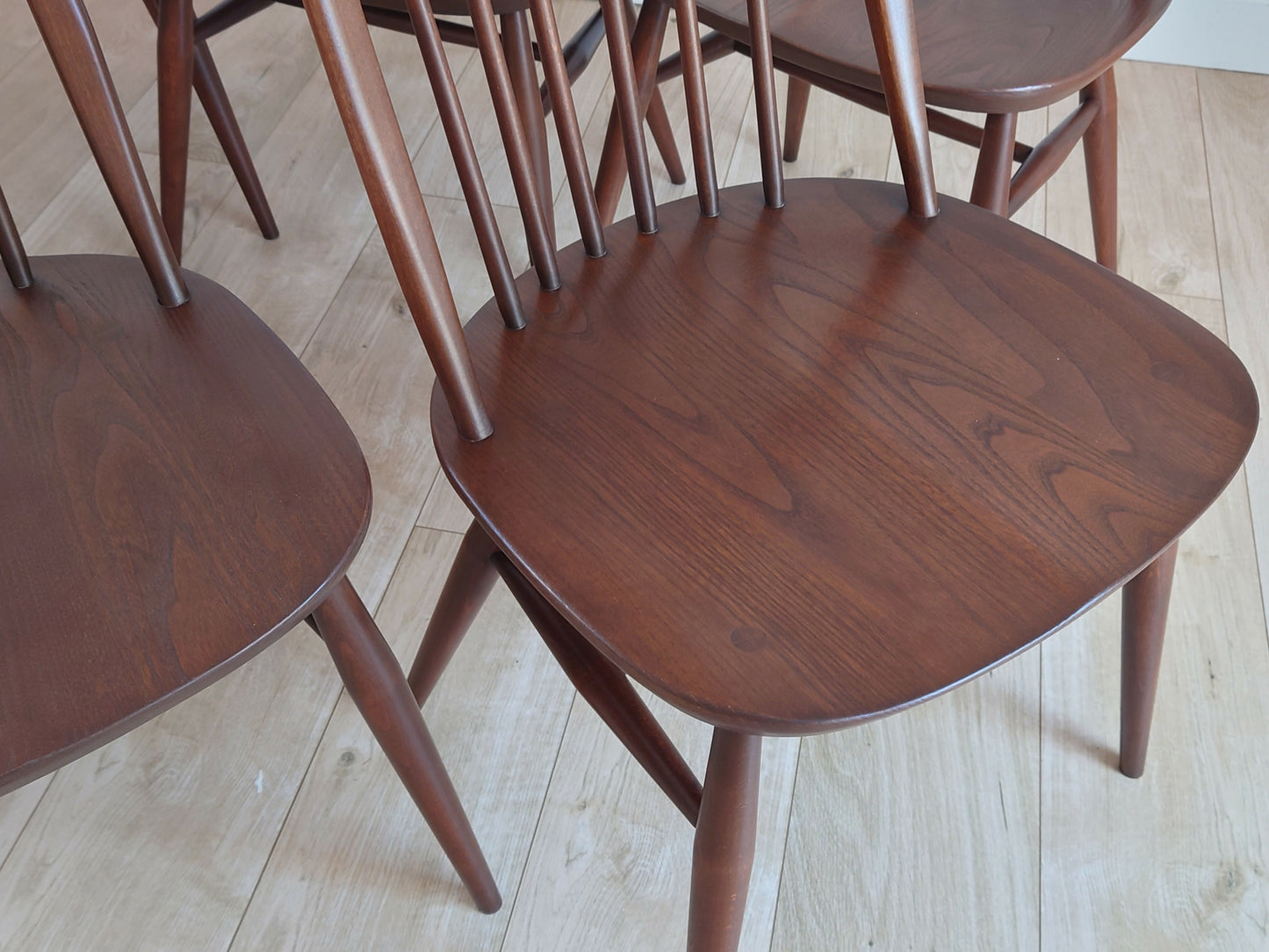 Mid century retro Ercol Windsor Quaker dining chairs