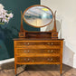 Edwardian mahogany inlaid dressing table featuringb