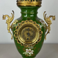 Mantel Clock Set Antique French Garniture Porcelain Bronze Candelabras LOT 3620