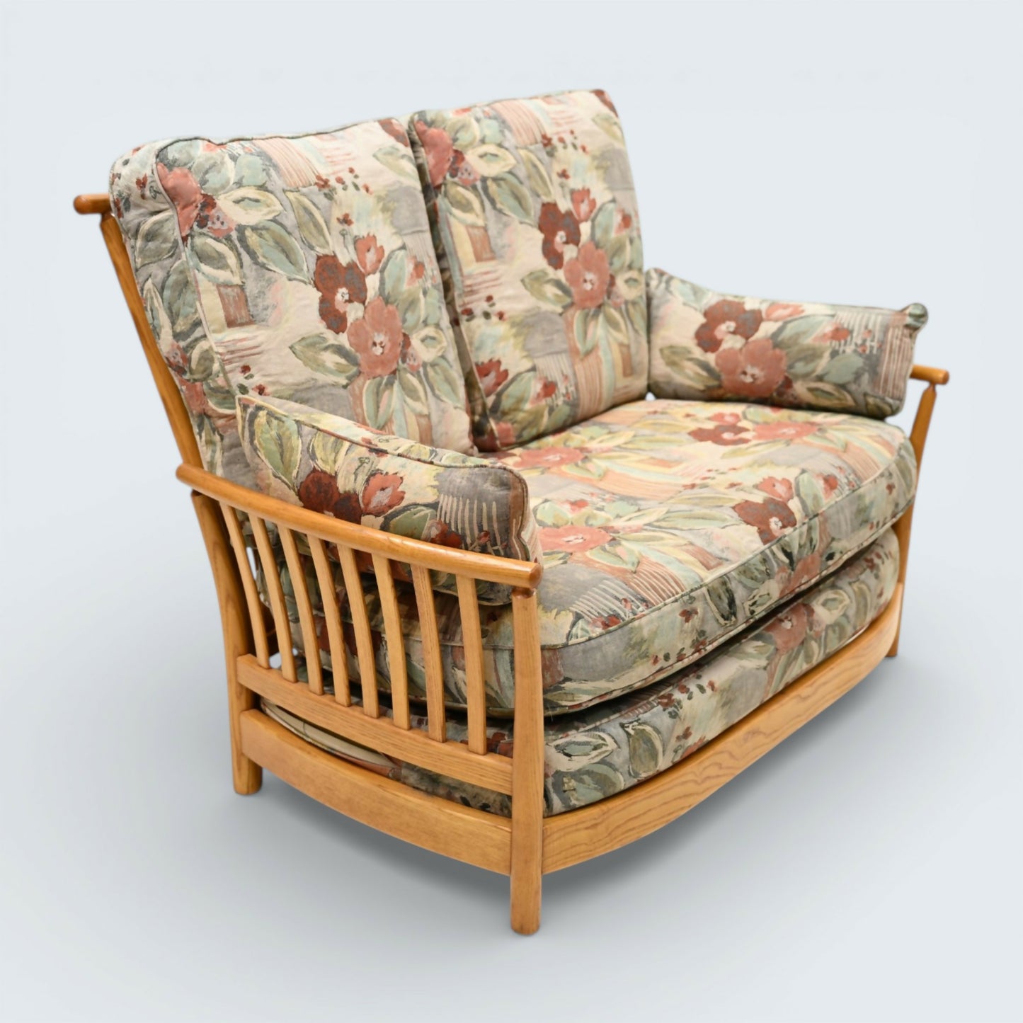 Ercol Renaissance 2str Sofa Genuine Ercol Upholstery Light Finish FREE Delivery*