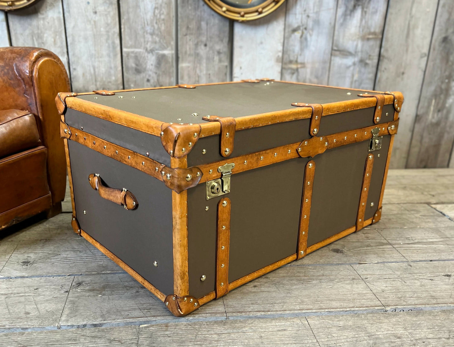 Olive storage box - custom handmade - luxury bespoke trunk - English handmade