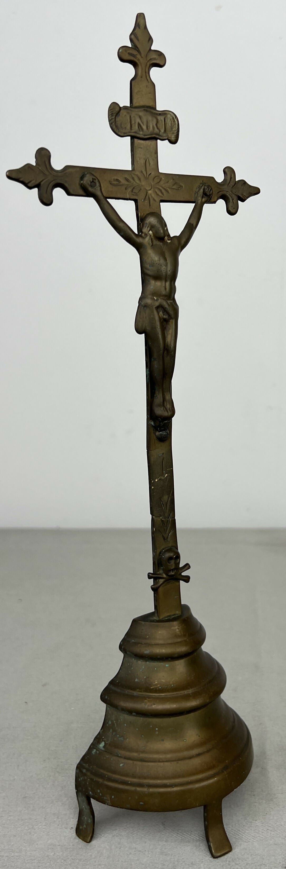 Crucifix Vintage French Style Religious Cross Standing Ornament LOT 6442