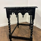 Antique Heavily Carved Barley Twist Side Table