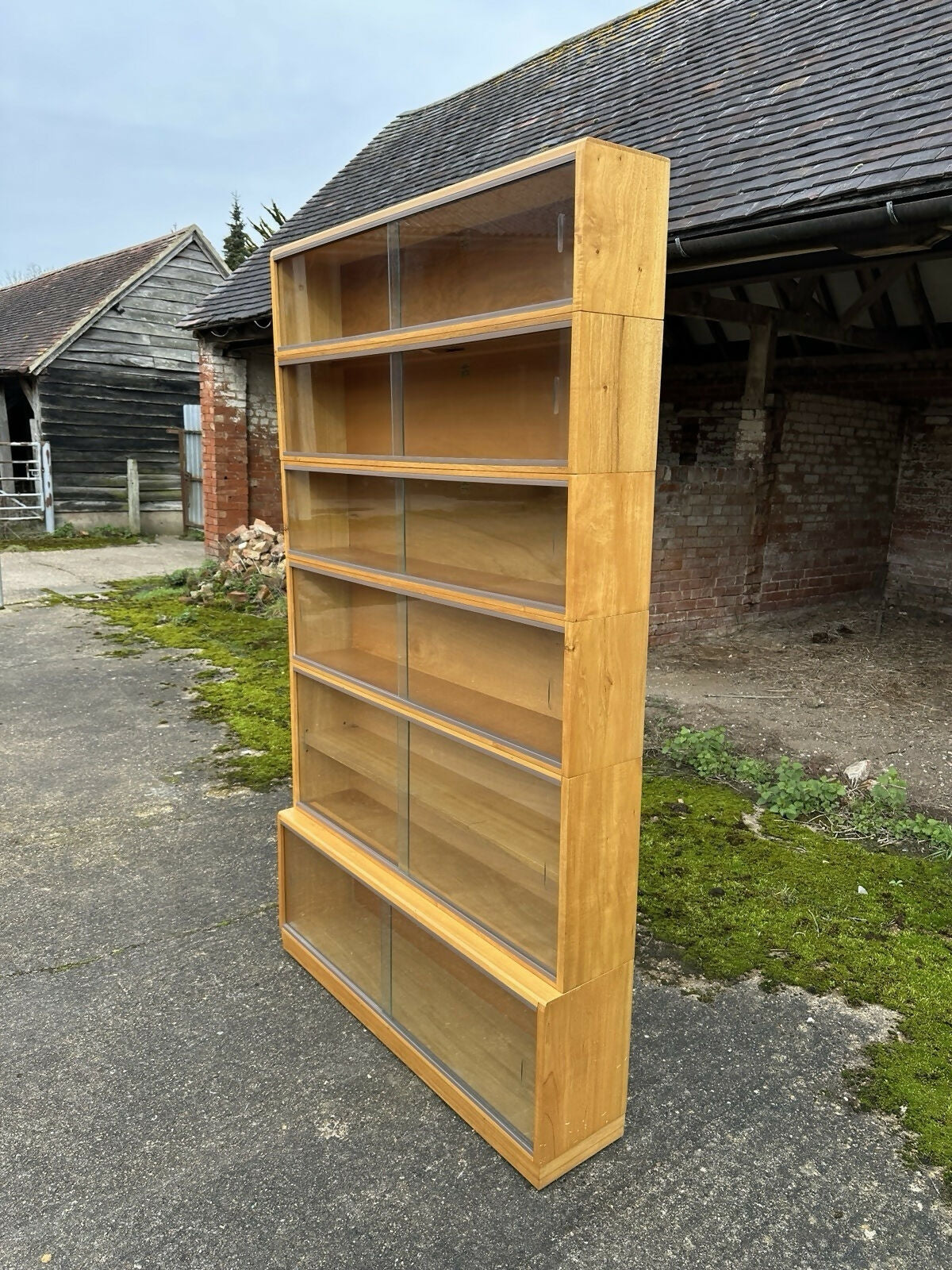 Vintage ‘Simplex’ Mid Century Bookcase Display Specimen Collectors 60s Cabinet